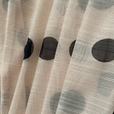 Blusas y Camisas de Cuello en V con Botones, Mangas Largas, Sueltas, con Volantes y Transparente, Estampado de Lunares