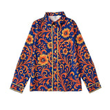 Blusas y Camisas de Manga Larga con Botones y Estampado de Flores