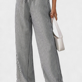 Pantalones Rectos Livianos Sabrina con Cintura Ajustable