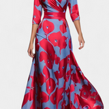 Vestido Maxi Envolvente Lauren con Flores