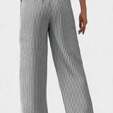 Pantalones Rectos Livianos Sabrina con Cintura Ajustable