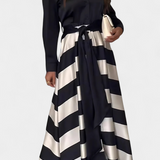 Vestido Camisero Largo a Rayas Nessia con Cinturón