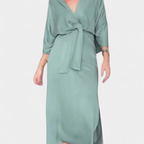 Vestido Casual Ainhoa con Nudo Frontal y Escote en V