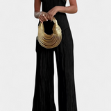 Conjunto Pilarica con Top Halter Asimétrico y Pantalones Fluidos