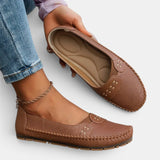 Mocasines para Mujeres | Slip-On Plano con Punta Redonda