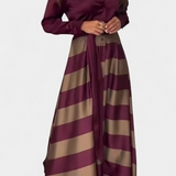 Vestido Camisero Largo a Rayas Nessia con Cinturón