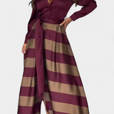 Vestido Camisero Largo a Rayas Nessia con Cinturón