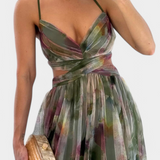 Vestido Maxi Floral Ingrid con Escote en V