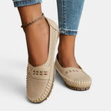 Mocasines para Mujeres | Slip-On Plano con Punta Redonda