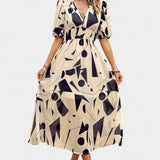 Vestido Midi Floral Georgina con Escote en V