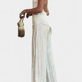 Conjunto Pilarica con Top Halter Asimétrico y Pantalones Fluidos