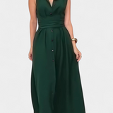 Vestido Camisa Meryl con Botones y Cinturón Ajustable