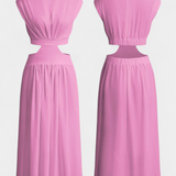 Conjunto Minimalista Jocelyn con Cuello Alto y Abertura Lateral