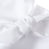 Blusas y Camisas de Color Sólido con Cuello y Mangas Acampanadas Adornadas con Lazo