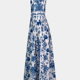 Vestido A-Line con Estampado Floral Shante y Cuello Solapa