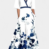 Vestido Envolvente Floral Daphne con Elegancia Atemporal