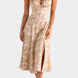 Vestido Midi A-Line Flora con Corsé
