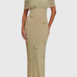 Vestido Maxi de Punto Off-Shoulder Barbara
