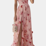 Vestido Maxi Luna con Corsé Floral y Silueta Sofisticada