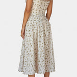 Vestido Midi A-Line Flora con Corsé