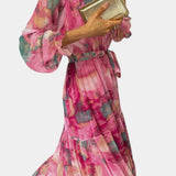 Vestido Maxi Envolvente con Estampado Floral Dajana