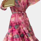 Vestido Maxi Envolvente con Estampado Floral Dajana