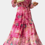 Vestido Maxi Envolvente con Estampado Floral Dajana