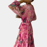Vestido Maxi Envolvente con Estampado Floral Dajana