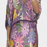 Conjunto de Blusa y Falda Peplum Floral Suave Shae