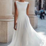 Vivienne | Vestido Midi de Invitada de Boda con Pliegues y Drapado para Mujeres