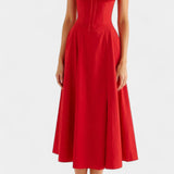 Vestido Midi A-Line Flora con Corsé