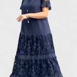 Vestido Midi Marquise con Drapado Halagador