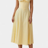 Vestido Midi A-Line Flora con Corsé