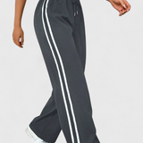 Pantalones Deportivos de Pierna Ancha Alanys con Detalle Lateral