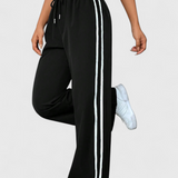 Pantalones Deportivos de Pierna Ancha Alanys con Detalle Lateral