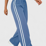 Pantalones Deportivos de Pierna Ancha Alanys con Detalle Lateral
