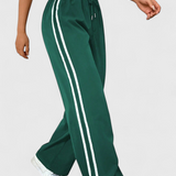 Pantalones Deportivos de Pierna Ancha Alanys con Detalle Lateral