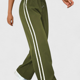 Pantalones Deportivos de Pierna Ancha Alanys con Detalle Lateral