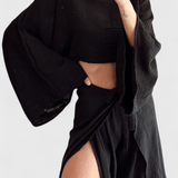 Conjunto Elsie Fluid con Kimono y Pantalones Cruzados