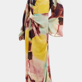 Vestido Maxi de Acuarela Dana con Frente Torcido