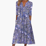 Vestido Midi para Mujeres con Corte Bohemio Flowy