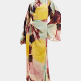 Vestido Maxi de Acuarela Dana con Frente Torcido