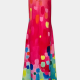 Vestido Sin Mangas Enna Colorido con Escote en V