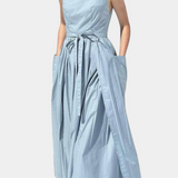 Vestido Dezi Largo Sin Mangas con Tiras Lateral Ajustables