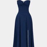 Vestido Midi A-Line Flora con Corsé