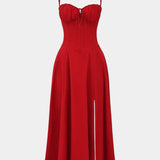 Vestido Midi A-Line Flora con Corsé