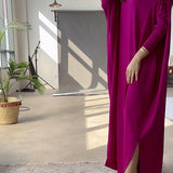 Vestidos Maxis Sólidos de Color con Botones Sueltos H-Line