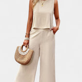 Conjunto Lavinia de Top y Pantalones Cortos en Lino y Algodón