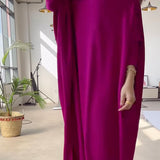 Vestidos Maxis Sólidos de Color con Botones Sueltos H-Line