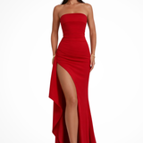Zafira | Vestido Maxi Sin Mangas para Invitadas de Boda con Abertura Lateral